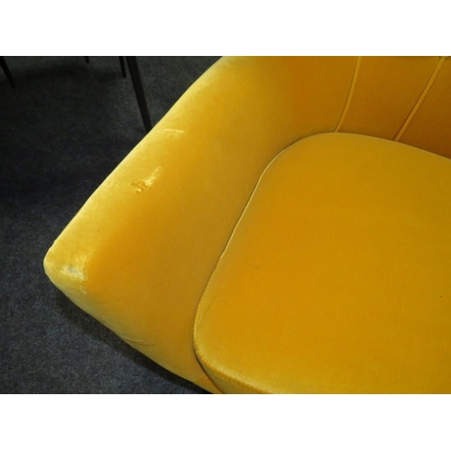 772 - A MODERN MUSTARD UPHOLSTERED ARMCHAIR - S/D