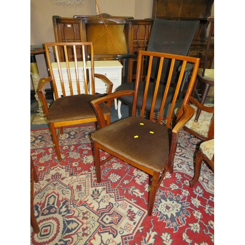 781 - A RETRO TEAK A.H. McINTOSH & Co. LTD DROPLEAF TABLE & SIX CHAIRS