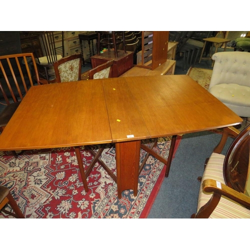 781 - A RETRO TEAK A.H. McINTOSH & Co. LTD DROPLEAF TABLE & SIX CHAIRS