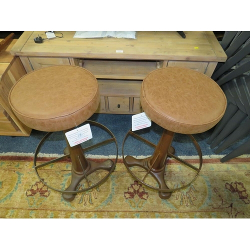 794 - TWO CAST STOOLS