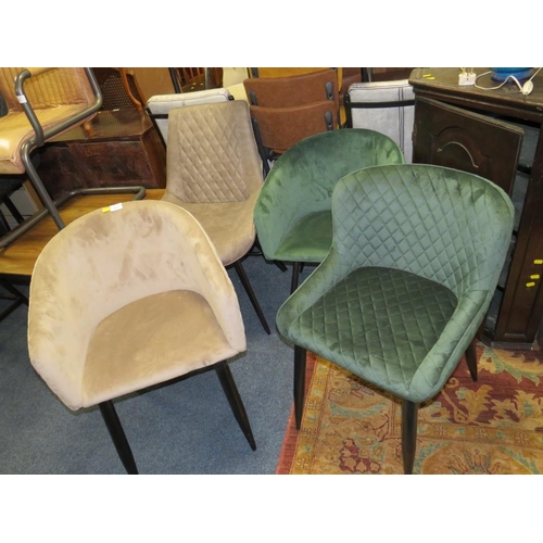 806 - FOUR ASSORTED MODERN DINING CHAIRS