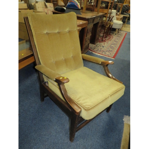 824 - A MID COUNTRY UPHOLSTERED ARMCHAIR