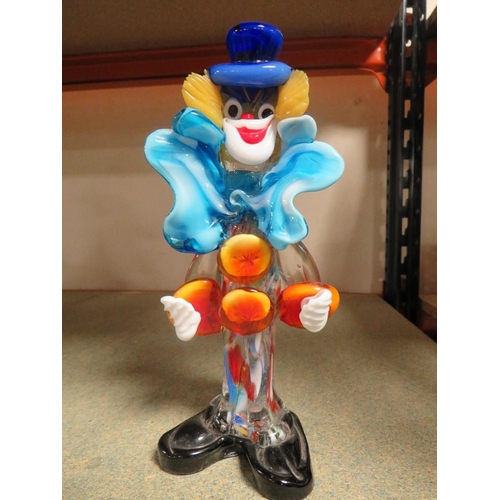 190 - FOUR MURANO GLASS CLOWNS