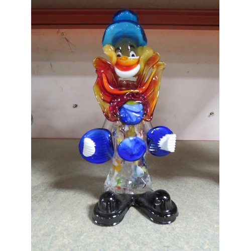 190 - FOUR MURANO GLASS CLOWNS