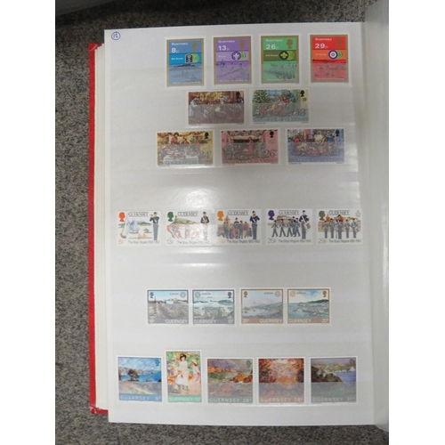 238 - A STAMP COLLECTION TO INCLUDE AN ALBUM OF WORLD STAMPS, TWO STOCK BOOKS, ONE MAINLY BRITISH AND ONE ... 