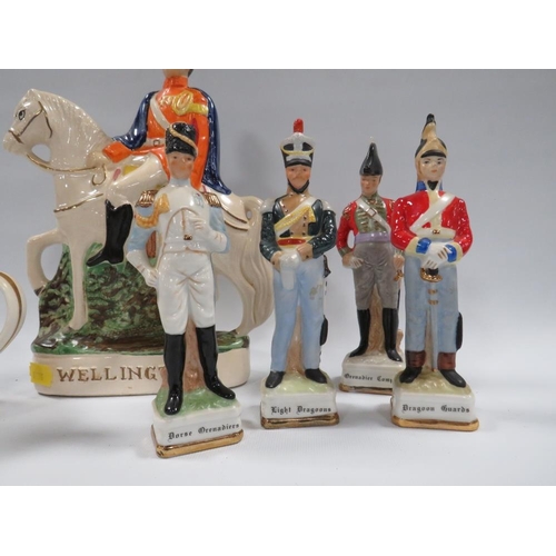 276 - A SMALL COLLECTION OF TRADITIONAL CERAMICS TO INCLUDE A FLATBACK OF NAPOLEON