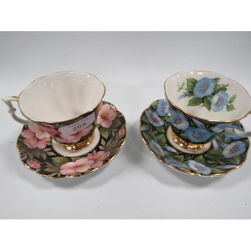 294 - TWO ROYAL ALBERT FLORAL CUPS AND SAUCERS