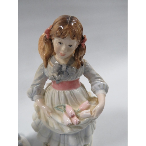 298 - A ROYAL WORCESTER NSPCC LIMITED EDITION FIGURINE LULLABY WITH A COALPORT  CHILDHOOD JOY FIGURINE AND... 