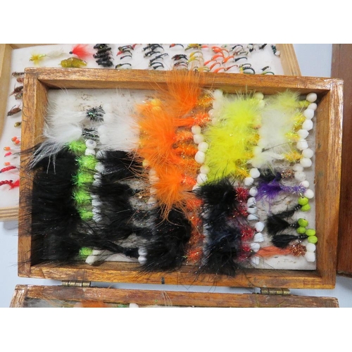 312 - SIX TRAYS OF ASSORTED FLY FISHING FLIES