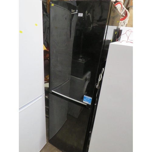 630 - A BLACK BEKO FRIDGE FREEZER