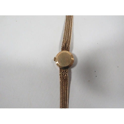 337 - A HALLMARKED 9 CARAT GOLD GARRARD WRIST WATCH A/F