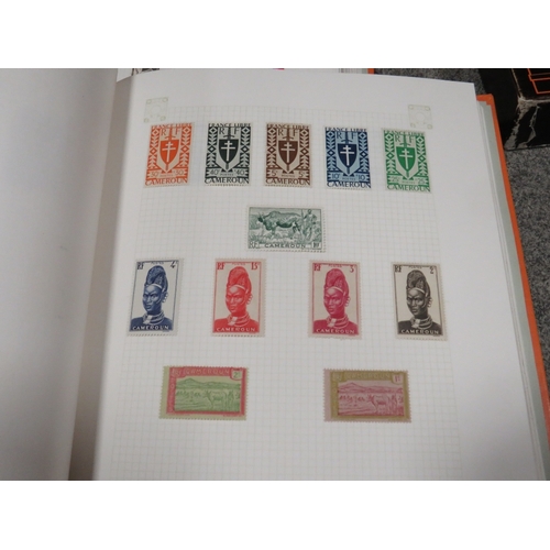 438 - THREE ALBUMS OF STAMPS TO INCLUDE ONE MAINLY COMMONWEALTH WITH VICTORIAN EXAMPLES AND TWO ALBUMS OF ... 