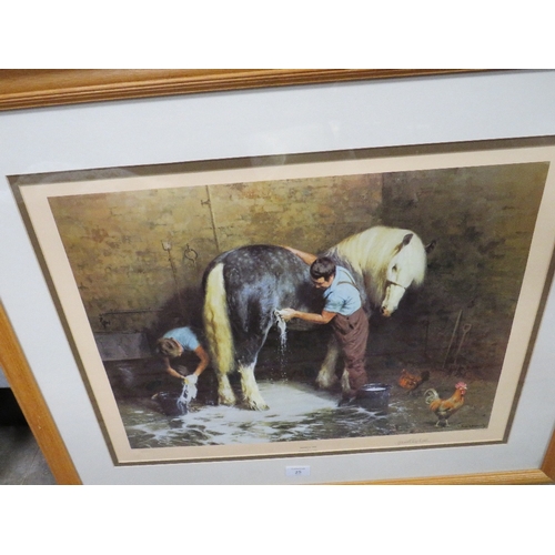 25 - A SIGNED LIMITED EDITION DAVID SHEPHERD PRINT 'SHAMPOO TIME', NUMBER 334 / 850