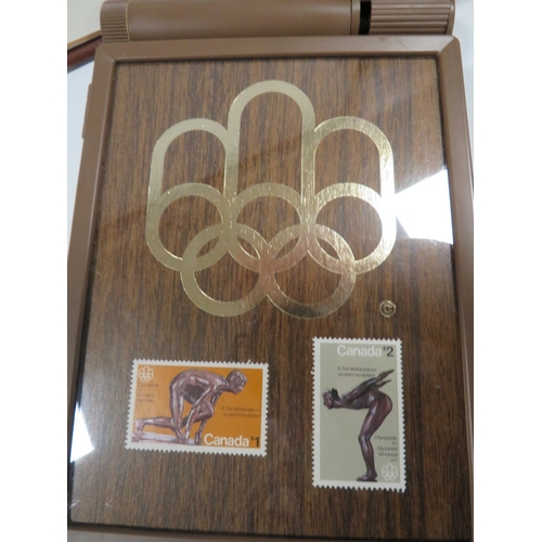 461 - A COLLECTION OF COMMEMORATIVE COINS AND OLYMPIC STAMPS