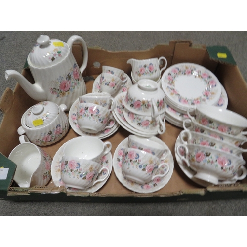 183 - A MINTON 'ROSE GARLAND' TEASET (APPROX 45 PCS)