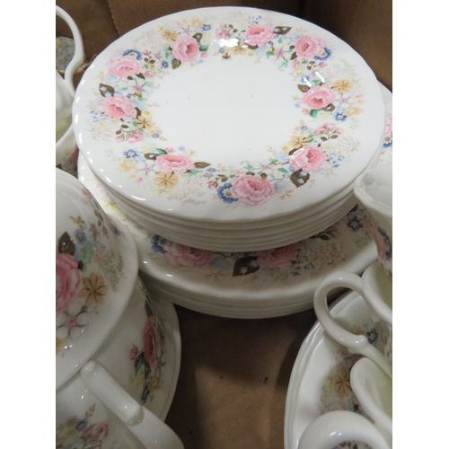 183 - A MINTON 'ROSE GARLAND' TEASET (APPROX 45 PCS)