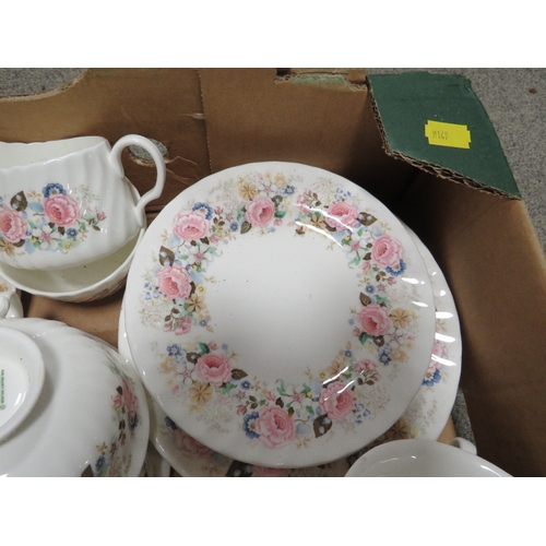 183 - A MINTON 'ROSE GARLAND' TEASET (APPROX 45 PCS)