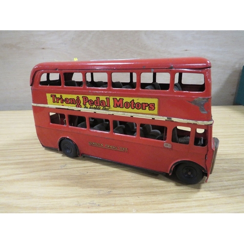 281 - A SMALL TRIANG DOUBLE DECKER RED LONDON BUS