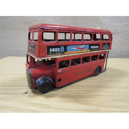 281 - A SMALL TRIANG DOUBLE DECKER RED LONDON BUS