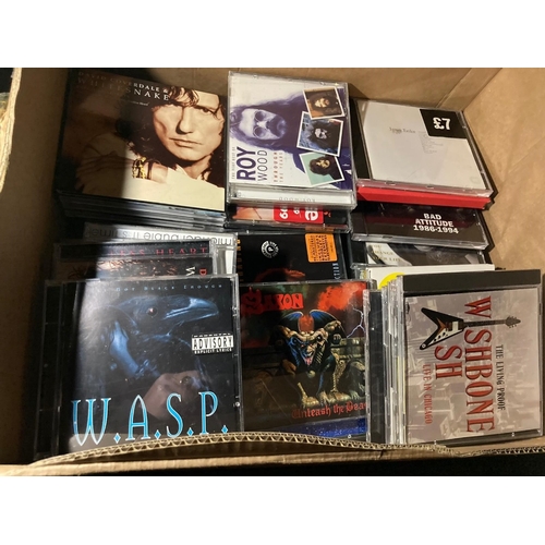 72 - APPROXIMATELY 135 CDS TO INCLUDE BON JOVI, DAVID BOWIE, SAXON, WHITESNAKE, YES, WASP, ZZ TOP, THIN L... 