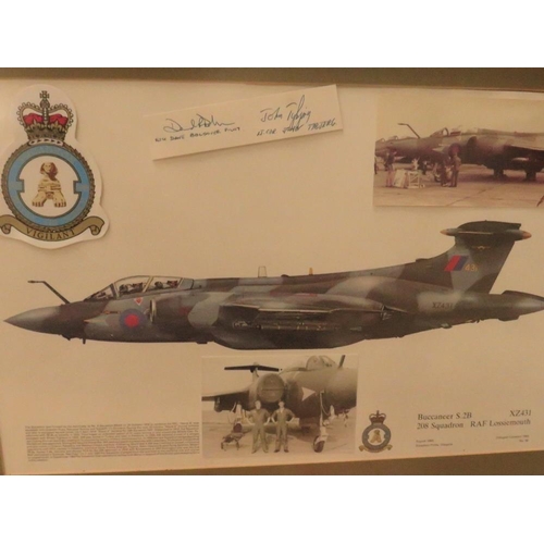 10 - A COLLECTION OF TWELVE SIGNED AVIATION FRAMED PRINTS BY JON WESTWOOD TO INCLUDE FOUR LARGER AVIATION... 