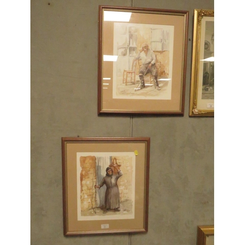 17 - A PAIR OF CYPRUS FRAMED PRINTS WITH A FRAMED SIMON BULL PRINT (3)