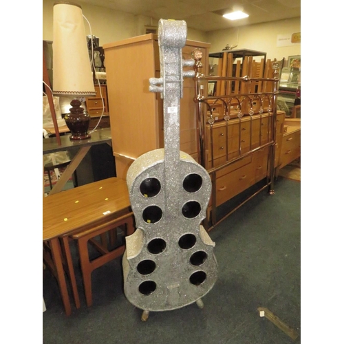 751 - A SPARKLY DOUBLE BASS WINE RACK