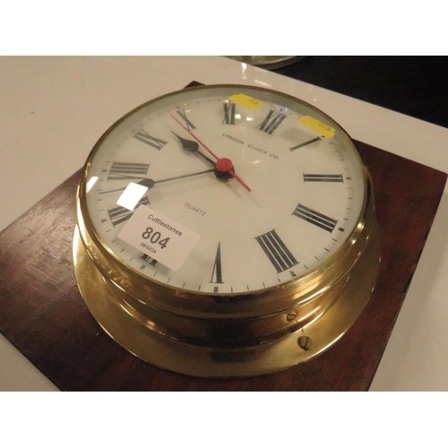 804 - A MARINE STYLE WALLCLOCK ON BOARD