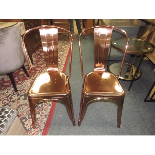 811 - A PAIR OF INDUSTRIAL STYLE METAL CHAIRS