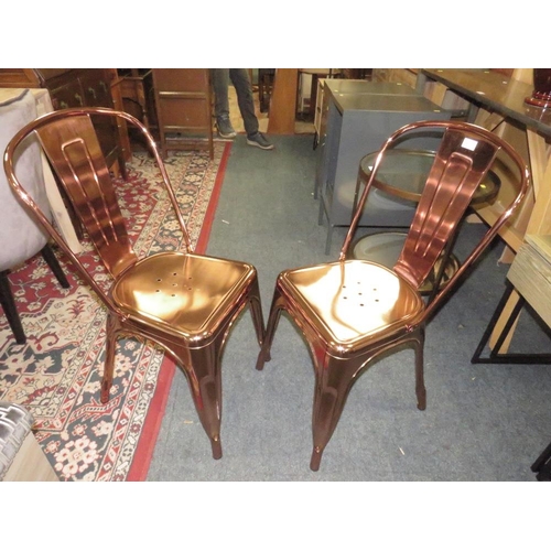 811 - A PAIR OF INDUSTRIAL STYLE METAL CHAIRS