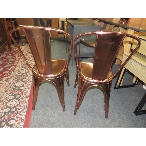 811 - A PAIR OF INDUSTRIAL STYLE METAL CHAIRS