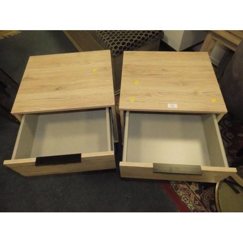 818 - A PAIR OF MODERN TWO DRAWER BEDSIDE CHESTS (2)