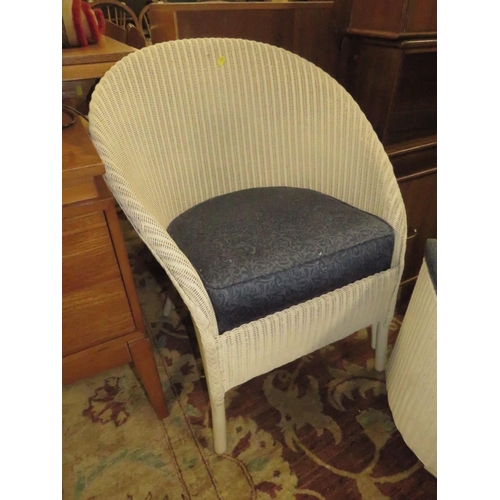 821 - A LLOYD LOOM CHAIR AND LINEN STOOL (2)