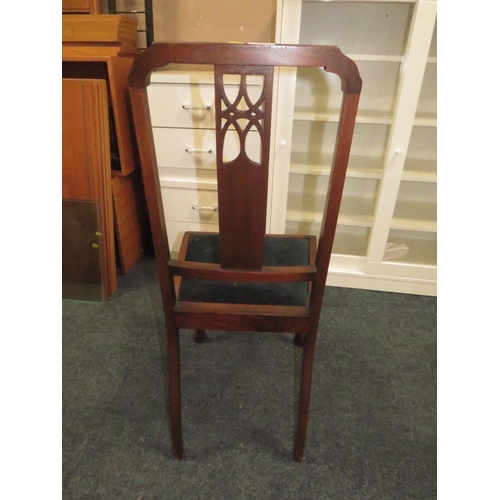 823 - AN EDWARDIAN INLAID BEDROOM CHAIR