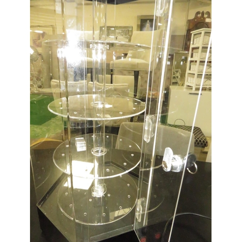 838 - A ROTATING TABLE TOP DISPLAY CABINET