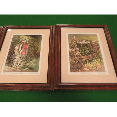 9 - A FRAMED JAMES D PRESTON LTD EDITION PRINT WITH THREE JUDY BOYES SIGNED PRINTS (4)