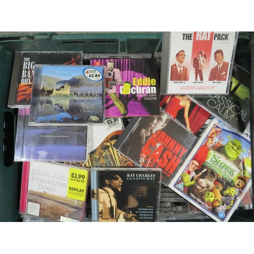 168 - TWO TRAYS OF CD'S MAINLY EASY LISTENING (HOUSE CLEARANCE UNCHECKED )