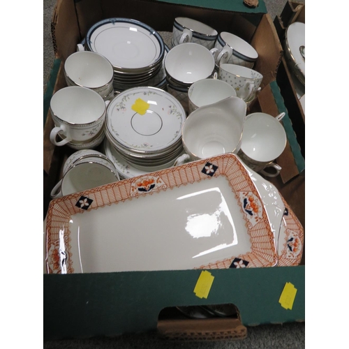 193 - TWO TRAYS OF ASSORTED CERAMICS TO INCLUDE ROYAL DOULTON, ROYAL GRAFTON ETC