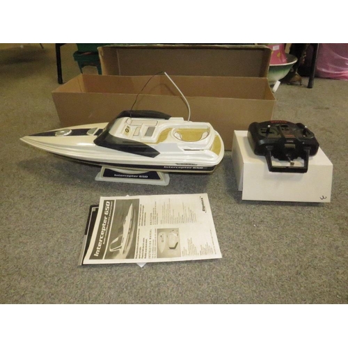 212 - A BOXED RIPMAX INTERCEPTOR 650 RADIO CONTROL ELECTRIC POWER BOAT (UNCHECKED)