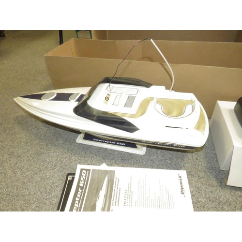 212 - A BOXED RIPMAX INTERCEPTOR 650 RADIO CONTROL ELECTRIC POWER BOAT (UNCHECKED)