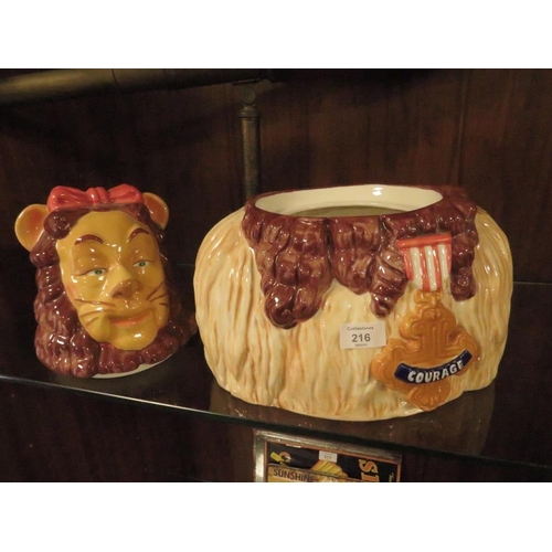 216 - LARGE USA 1994 TREASURE CRAFT WIZARD OF OZ LTD EDITION COWARDLY LION S67/1939 COOKIE JAR