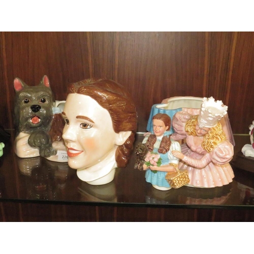 226 - SET OF 3 WIZARD OF OZ WARNER BROTHERS COOKIE JARS