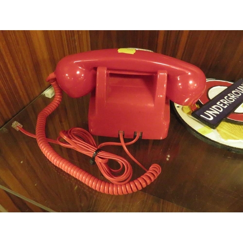 229 - RED DIAL TELEPHONE