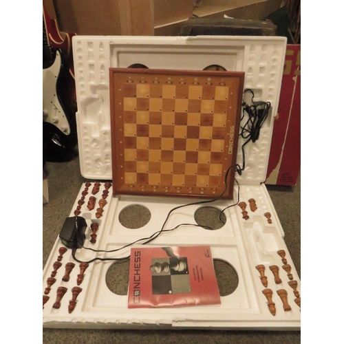 247 - A BOXED CHESS SET TOGETHER WITH A QUANTITY OF CERAMIC CHESS PIECES