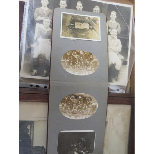 251 - A QUANTITY OF ANTIQUE PHOTOGRAPHS IN ALBUMS AND FRAMES TO INCLUDE SPORT, BREWERY AND SHIPPING INTERE... 