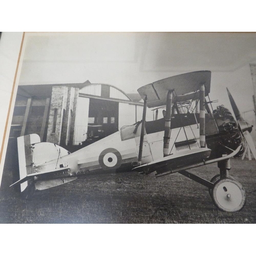 276 - THREE FRAMED BLACK AND WHITE PHOTOGRAPHS OF AIRCRAFT