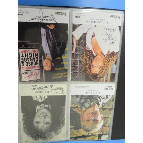 293 - ALBUM OF MAINLY AUTOGRAPHED TV STAR PHOTOGRAPHS FROM CORONATION STREET, EASTENDERS, EMMERDALE, THE B... 