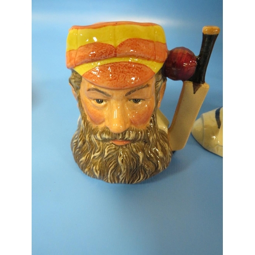 318 - TWO LIMITED EDITION ROYAL DOULTON CHARACTER JUGS W.G GRACE AND THE HAMPSHIRE CRICKETER