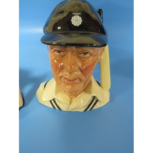 318 - TWO LIMITED EDITION ROYAL DOULTON CHARACTER JUGS W.G GRACE AND THE HAMPSHIRE CRICKETER