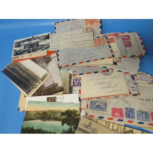 466 - A FILE OF ANTIQUE POSTCARDS AND COVERS INCLUDING RURAL PHOTOGRAPH TYPES